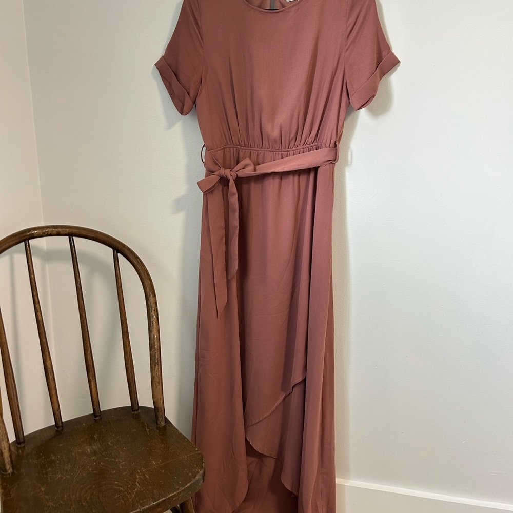 Elegant Mauve Maxi Dress